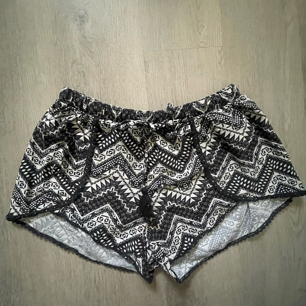 No Boundaries Black and White Athletic Shorts